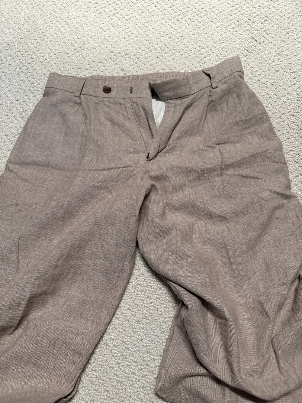 ASOS Men's Linen Chinos - Light Taupe